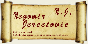 Negomir Jerčetović vizit kartica